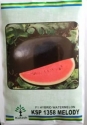 Kalash Watermelon KSP 1358 Melody F1 Hybrid Seeds, oval round black-skinned Variety
