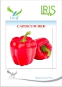 Iris Hybrid Vegetable Imported Red Capsicum Seeds, Dark Green Turning Red Fruit Colour
