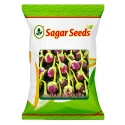 Sagar Ravaya F1 Hybrid Brinjal Seeds, Dark Violet, Oval-Shaped, High Yielding Variety