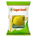 Sagar Yellow Karina F1 Hybrid Marigold Seeds, Deep Yellow, Ball-Shaped Flowers, High Yield Variety