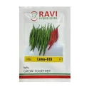 Ravi Luna-619 F1 Hybrid Chilli Seeds, Green, Dark Red, Wonder Hot, High Pungency Suitable For Dry Chilli Market