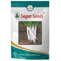 Sagar 47 F1 Hybrid Radish Seeds, Early Maturity Hybrid, White, High Yielding