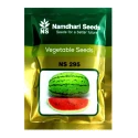 Namdhari NS 295 F1 Hybrid Watermelon Seeds, Oblong Shape, Attractive Jubilee Rind Pattern