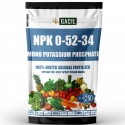 GACIL MKP - Mono Potassium Phosphate Fertilizer Growth Promoter NPK 00-52-34 Water Soluble Indoor-Outdoor Plants - Use: Drip-Soil-Spray