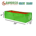 GARDECO 260 GSM HDPE UV Treated Heavy Duty Rectangle Type Grow Bags for Vegetable and Flower Plants
