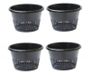 Orchid Pot Hydroponic Plastic Pot Height 8-Inch, Depth 8-Inch Black Net Pot, Perfect For Orchid Decoration.