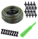 PEP SOLUTION Drip Irrigation 4mm INTERNAL DIA Feederline Pipe with Pin Connector, Dummy and Puncher