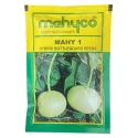 Mahyco Mahy 1 Hybrid Bottle Gourd Seeds, High Yield, Light Green, Flat Round Shape