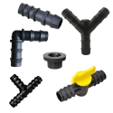 Radhe Agri 16 MM Drip Irrigation Pipe Fittings Accessories Set, Elbow, Tee, Straight Connector, Y Jointer, Drip Cock, Grommet (Each 25 Pcs)