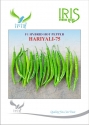 Iris Hybrid Vegetable Seeds F1 Hot Pepper (Chilli) Hariyali-75, Dark Green Color.