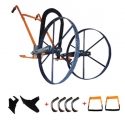 MAHAN MHAWH Manual High Arc Wheel Hoe with Oscillating Hoe 6 INCH (2 nos), Plow set , Cultivation Teeth (4 )