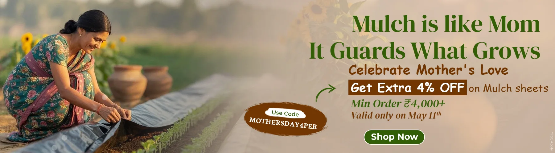 Mother's day Special - Mulching 4% off