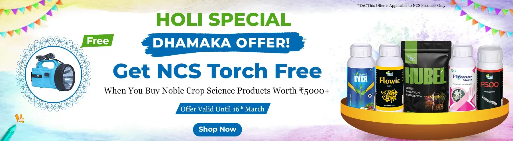 Celebrate Holi with a Free NCs Torch!