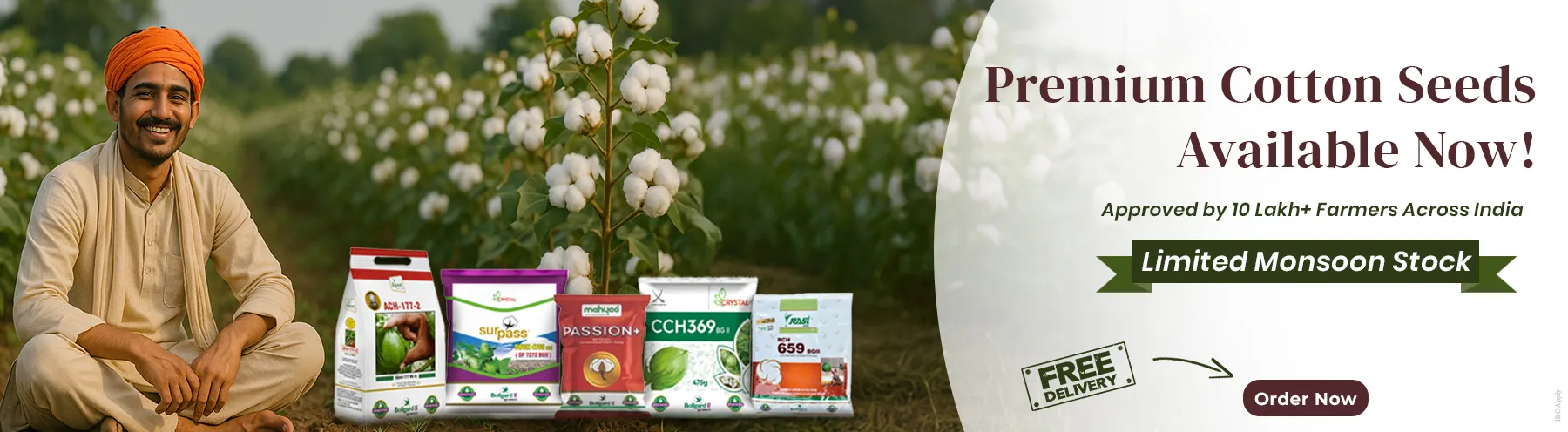 Cotton Seeds 2025 – All Varieties Promotional