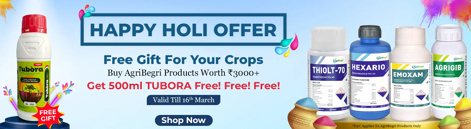 AgriBegri Holi Dhamaka: 500ml TUBORA Free!